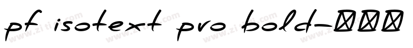 pf isotext pro bold字体转换